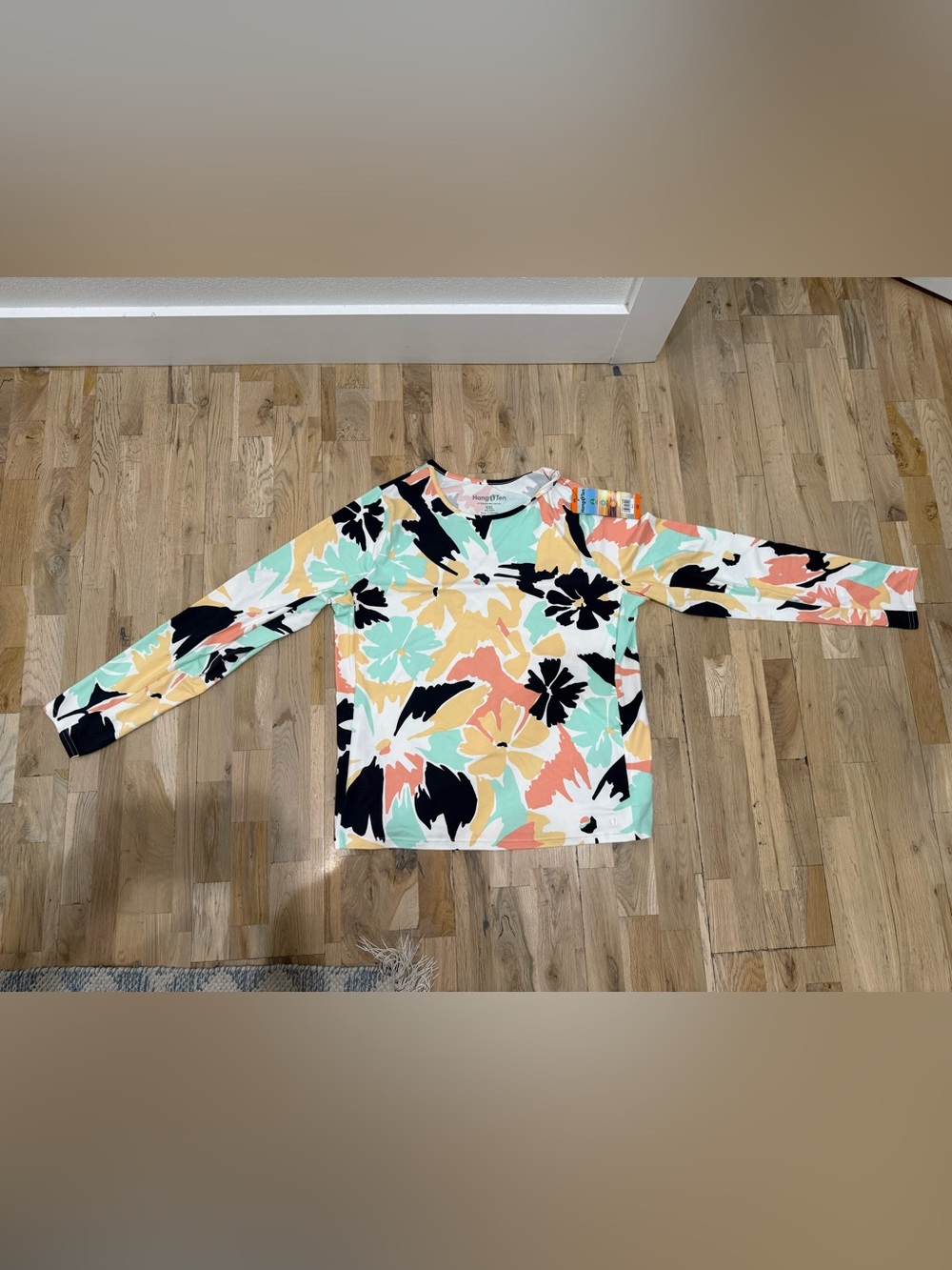NWT HangTen Women's Long Sleeve Floral  shirt | XXL